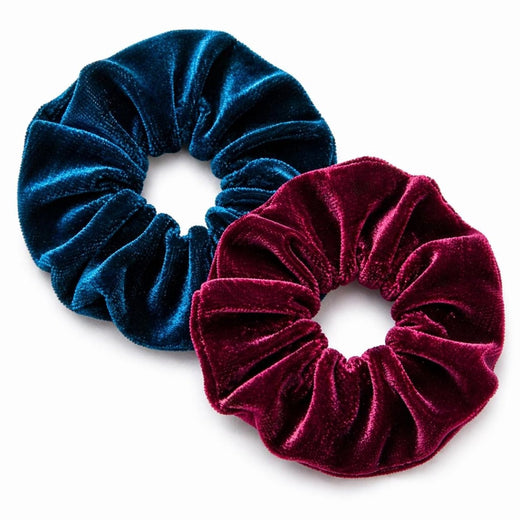 Velvet Hair Scrunchie Set of 2, Midnight Sangria - PHC