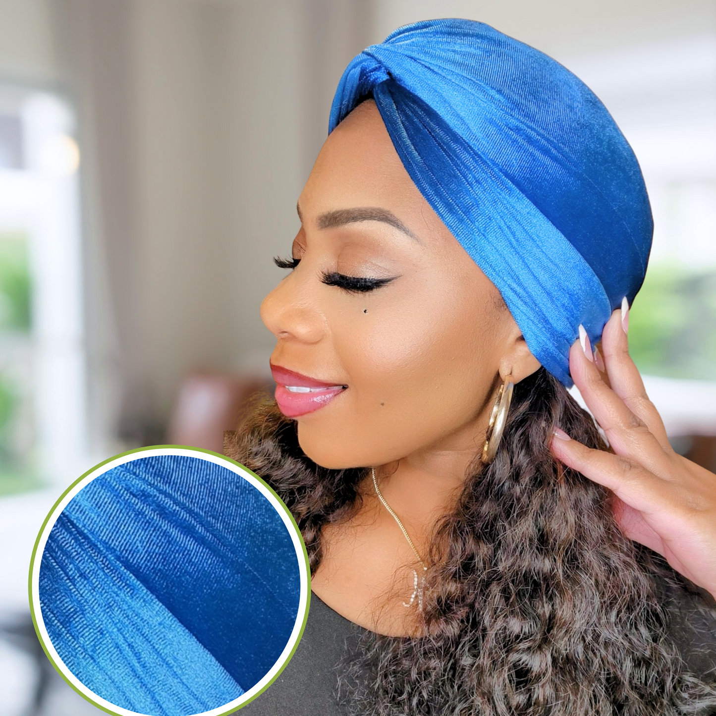 Two tone twisted turban is an elegant and chic headwear 