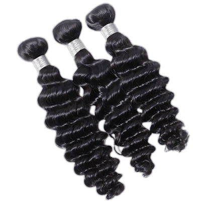 Virgin Brazilian Deep Wave Human Hair Bundle Deals - PHC