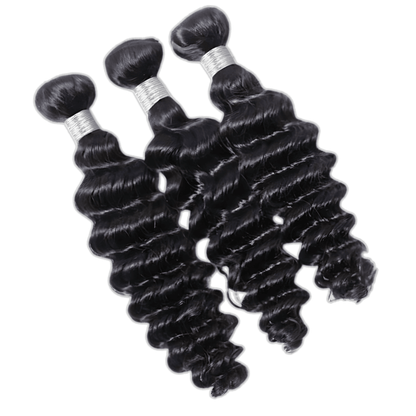 Virgin Brazilian Deep Wave Human Hair Bundle Deals - PHC