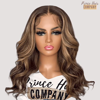 Virgin Brazilian Human Hair 5x5 Highlight HD Lace Closure Wig in 30 and 27 - PHC