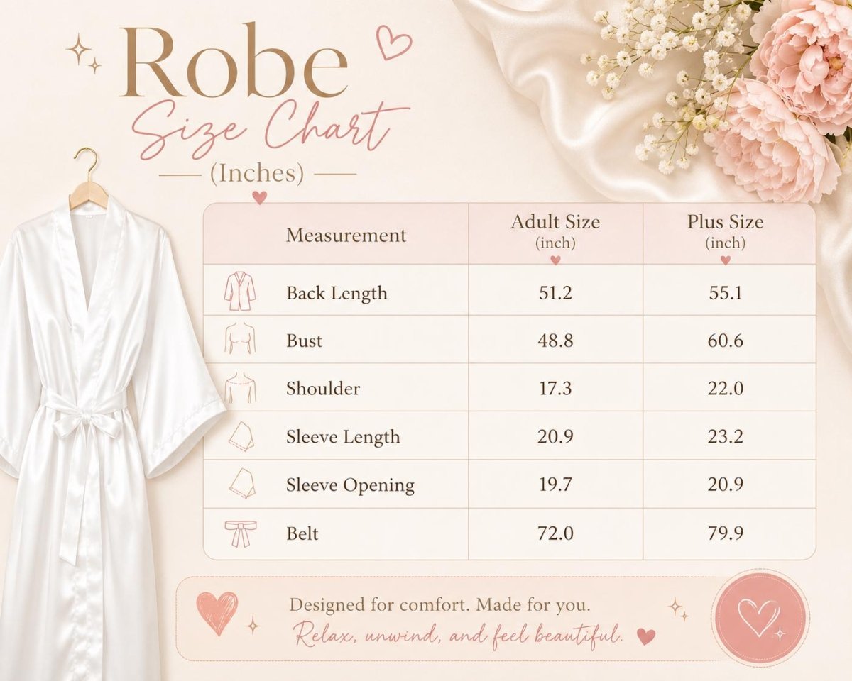 White Satin Kimono Robe with Pockets, Matching Bonnet, Eye Mask, and Scrunchie - PHC