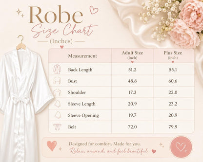White Satin Kimono Robe with Pockets, Matching Bonnet, Eye Mask, and Scrunchie - PHC