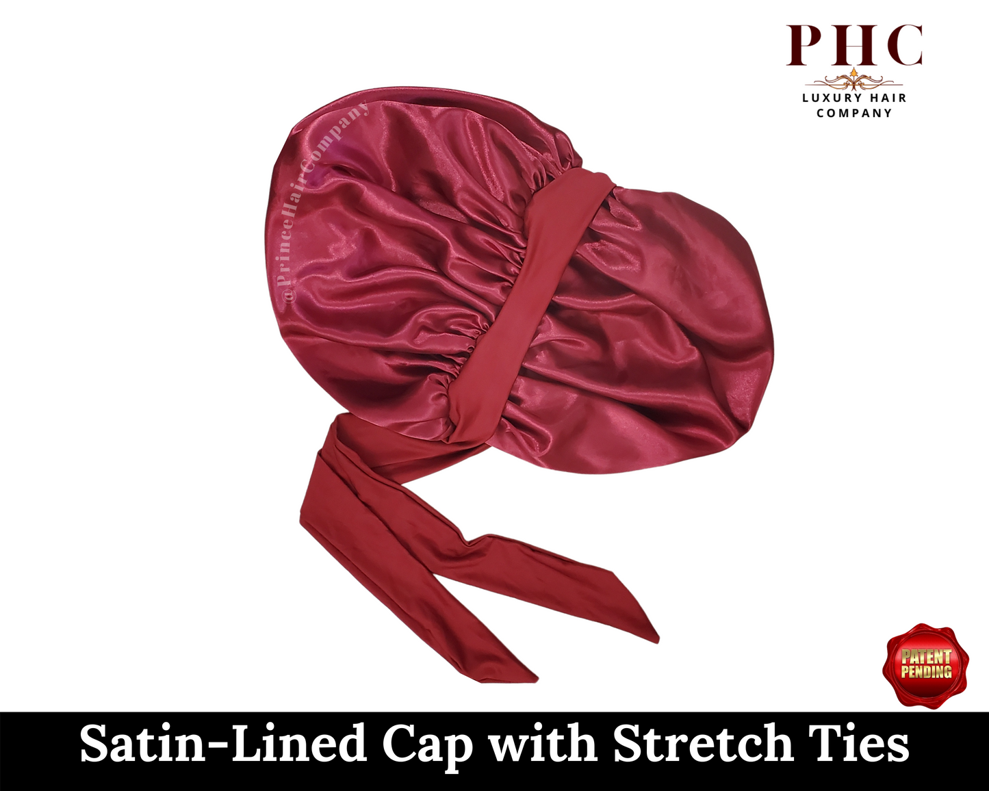 CLEARANCE  -Burgundy/Wine Stretch Tie Bonnet