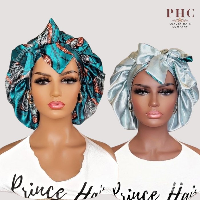 All Satin Reversible Tie Bonnet - PHC