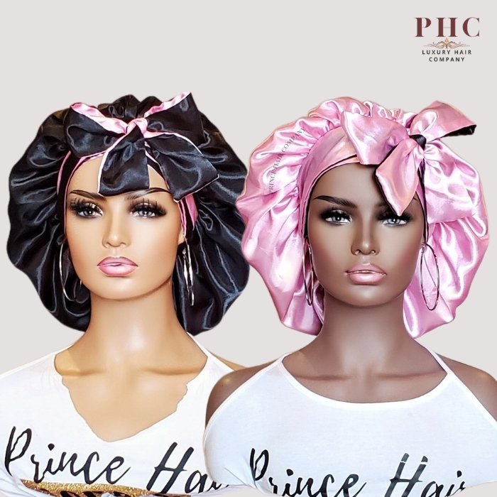 All Satin Reversible Tie Bonnet - PHC