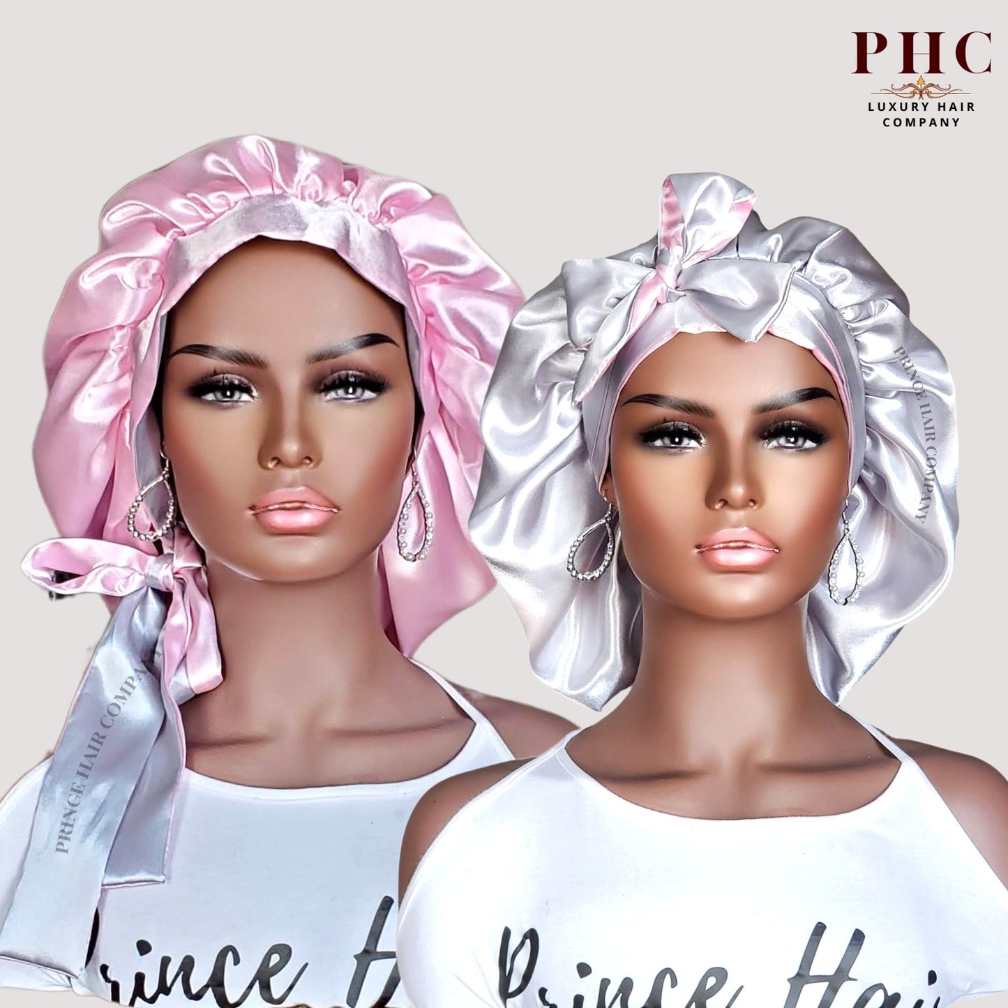 All Satin Reversible Tie Bonnet - PHC