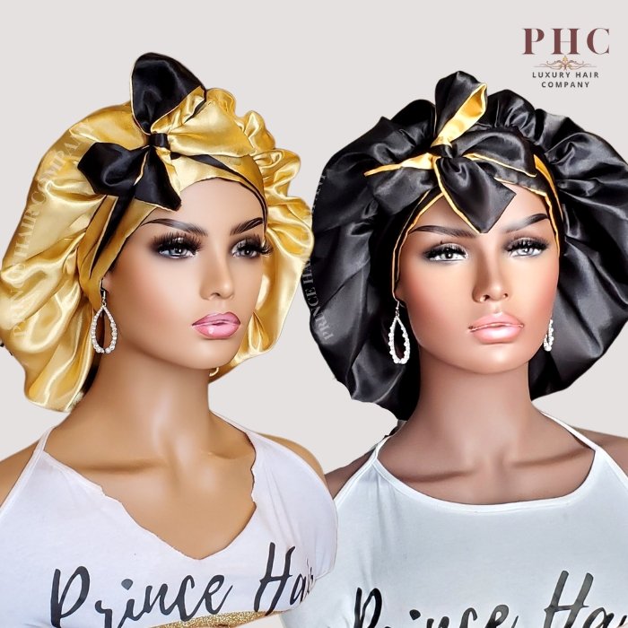 All Satin Reversible Tie Bonnet - PHC