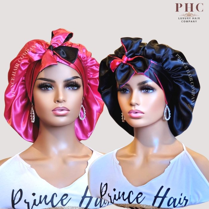 All Satin Reversible Tie Bonnet - PHC