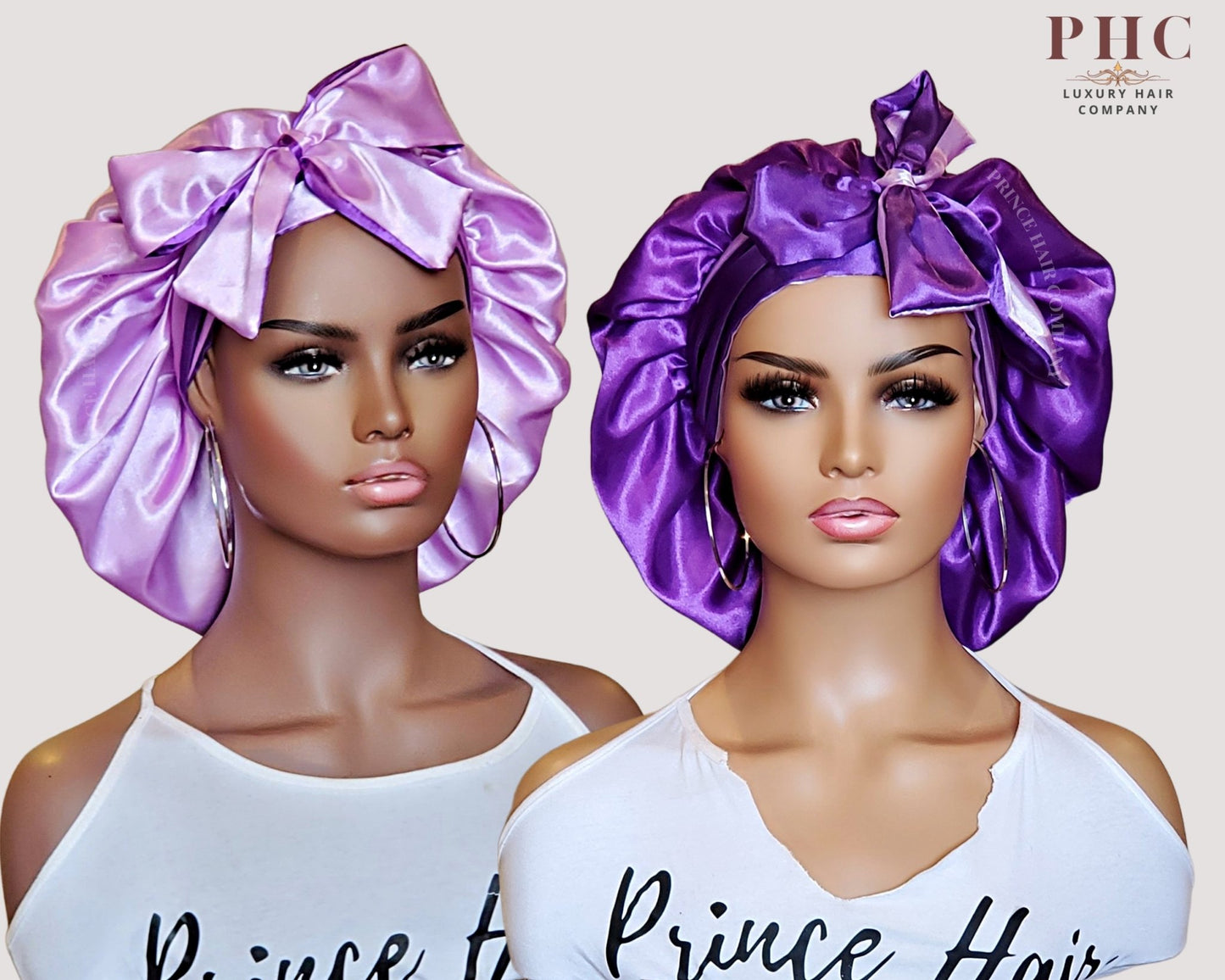 All Satin Reversible Tie Bonnet - PHC