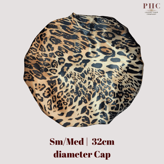 Cheetah Print Wide Band Bonnet (Sm/Med Cap Size) - PHC
