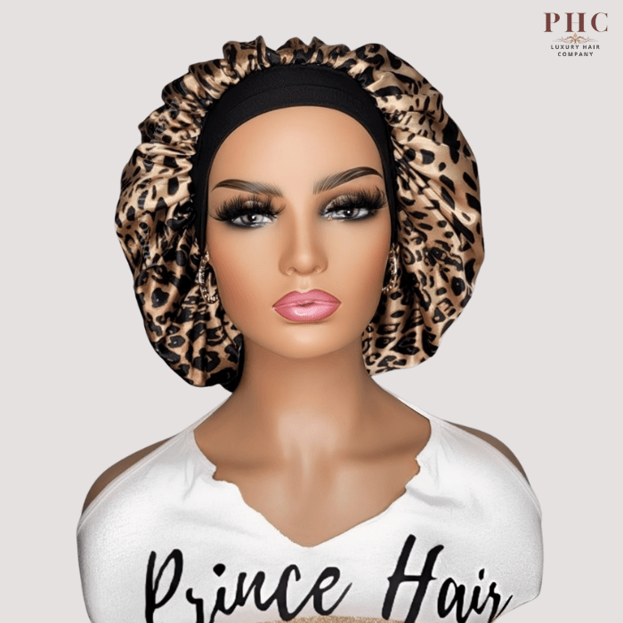 Cheetah Print Wide Band Bonnet (Sm/Med Cap Size) - PHC