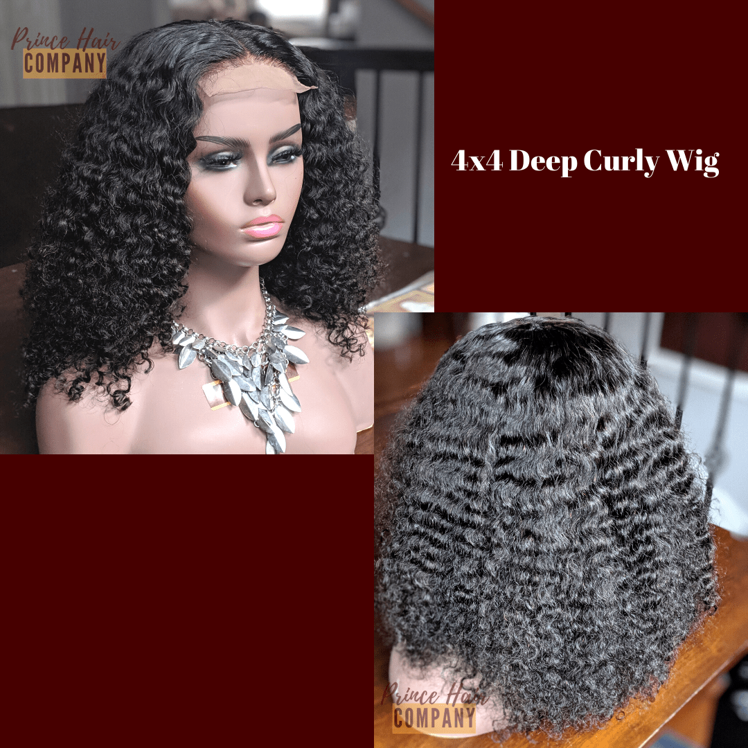 "Deanna" Malaysian Deep Curly 4x4 Closure Wig - PHC