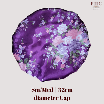 Lavender Flowers Wide Band Bonnet (Sm/Med Cap Size)