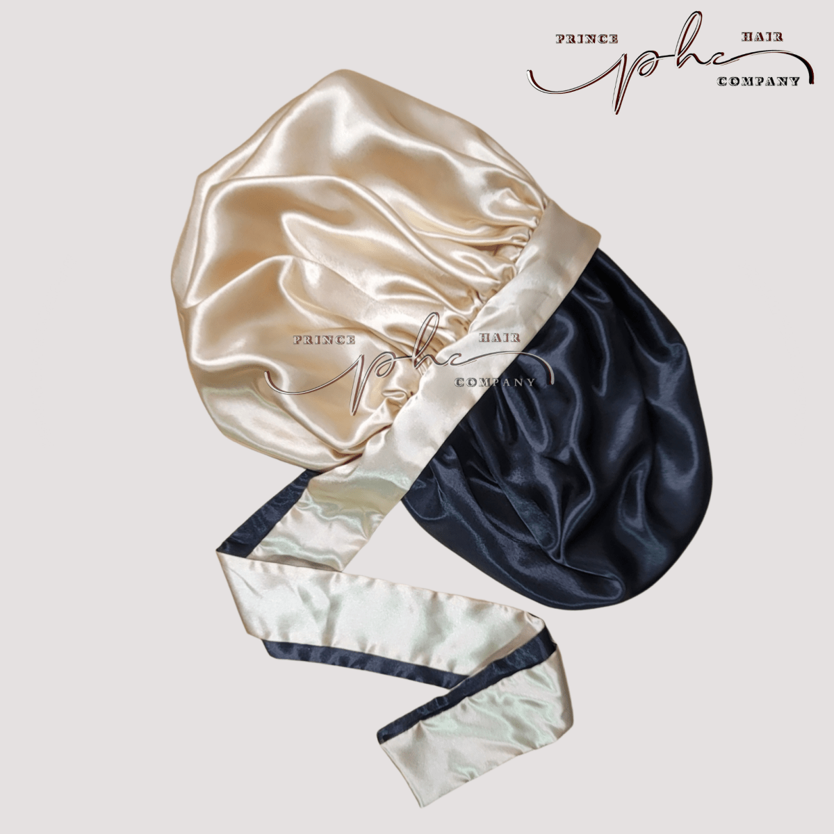 Gold & Black All Satin Reversible Bonnet - PHC