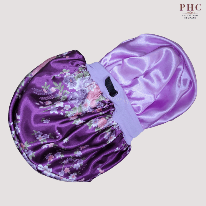 Lavender Flowers Wide Band Bonnet (Sm/Med Cap Size) - PHC