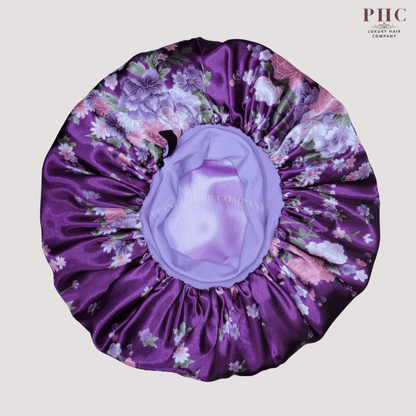 Lavender Flowers Wide Band Bonnet (Sm/Med Cap Size) - PHC