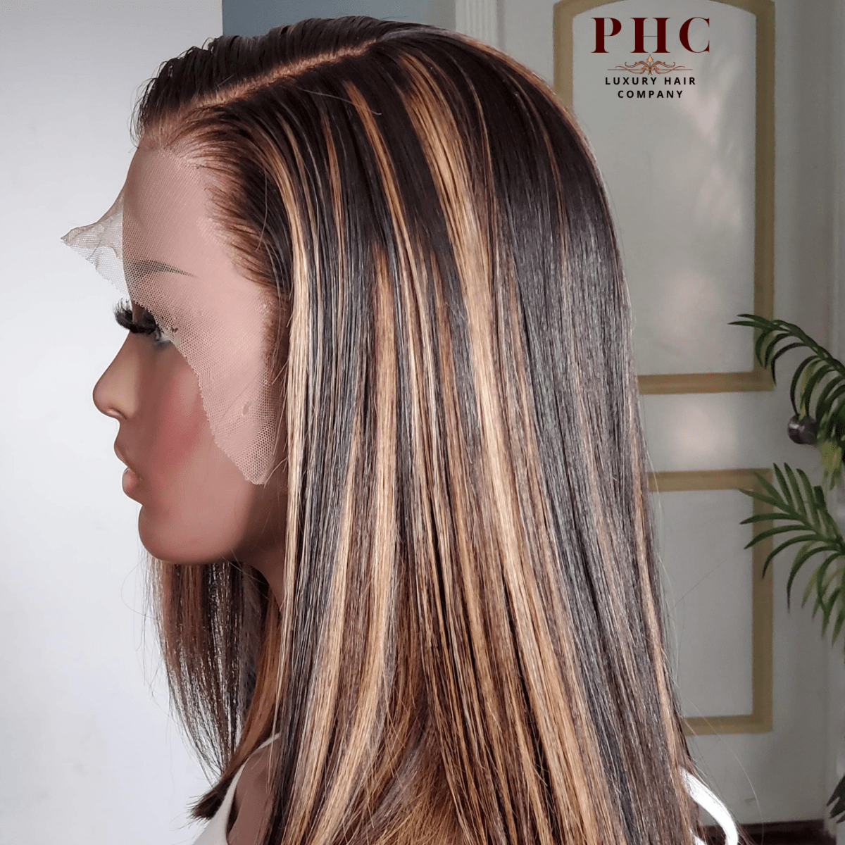 Long bob wig with blonde highlight and throughout - PHC