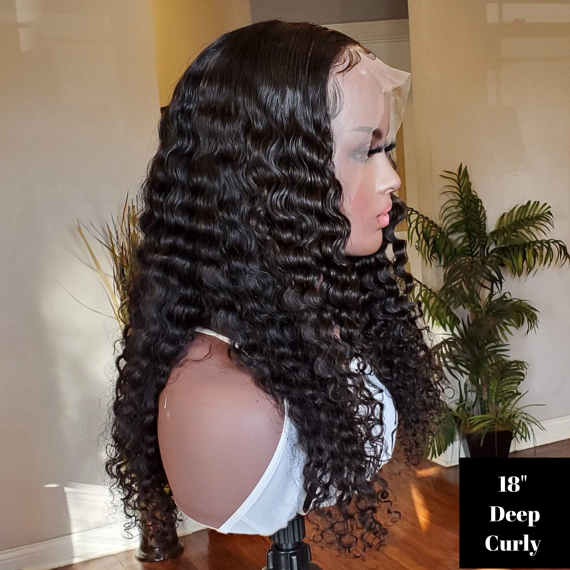 Malaysian Deep Curly 13x4 Frontal Wig PHC