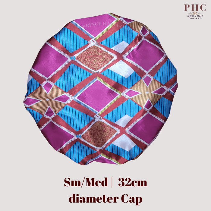 Pink Ankara Print Wide Band Bonnet (Sm/Med Cap Size) - PHC
