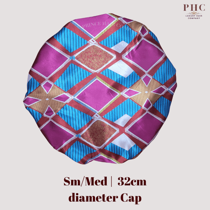 Pink Ankara Print Wide Band Bonnet (Sm/Med Cap Size) - PHC