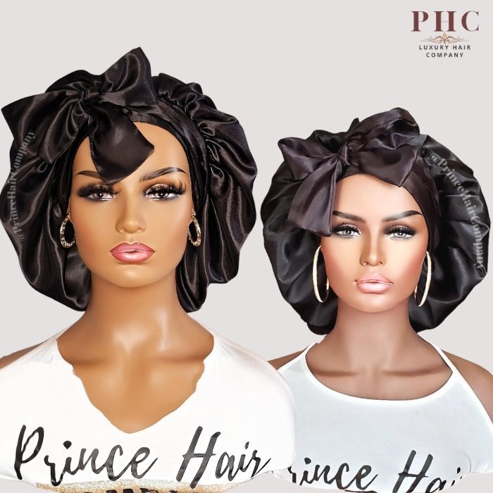 Reversible All - Satin Tie Bonnet | Medium Sleep Cap - PHC