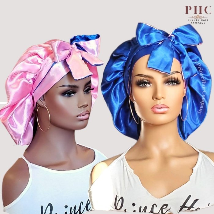 Reversible All - Satin Tie Bonnet | Medium Sleep Cap - PHC