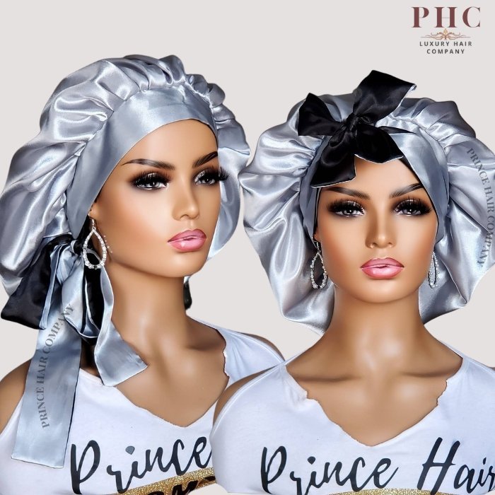 Reversible All - Satin Tie Bonnet | Medium Sleep Cap - PHC