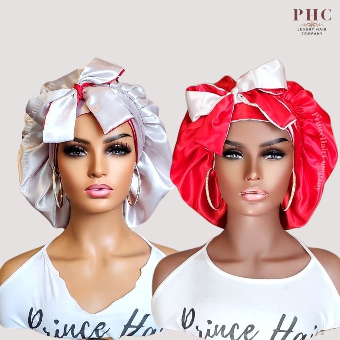 Reversible All - Satin Tie Bonnet | Medium Sleep Cap - PHC
