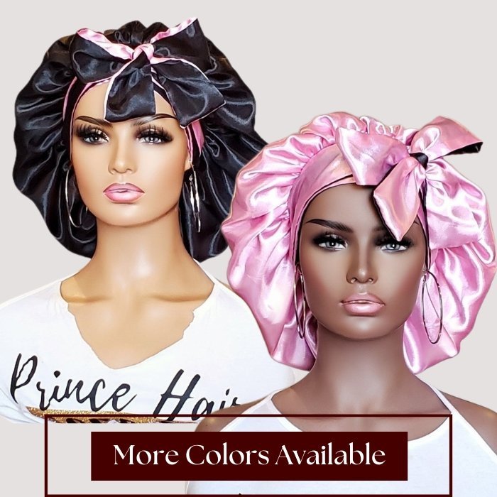 Reversible All - Satin Tie Bonnet | Medium Sleep Cap - PHC