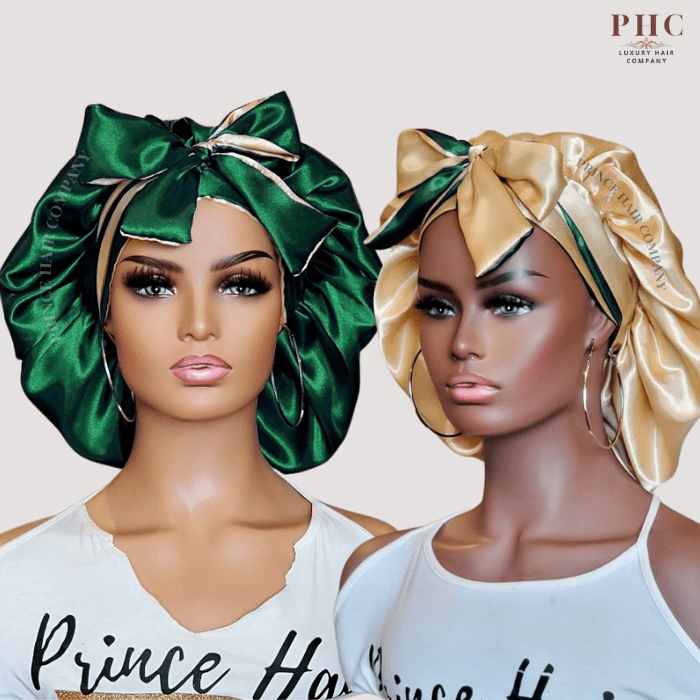 Reversible All - Satin Tie Bonnet | Medium Sleep Cap - PHC
