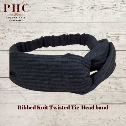 Ribbed Knit Twisted Knot Headband - PHC