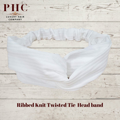 Ribbed Knit Twisted Knot Headband - PHC