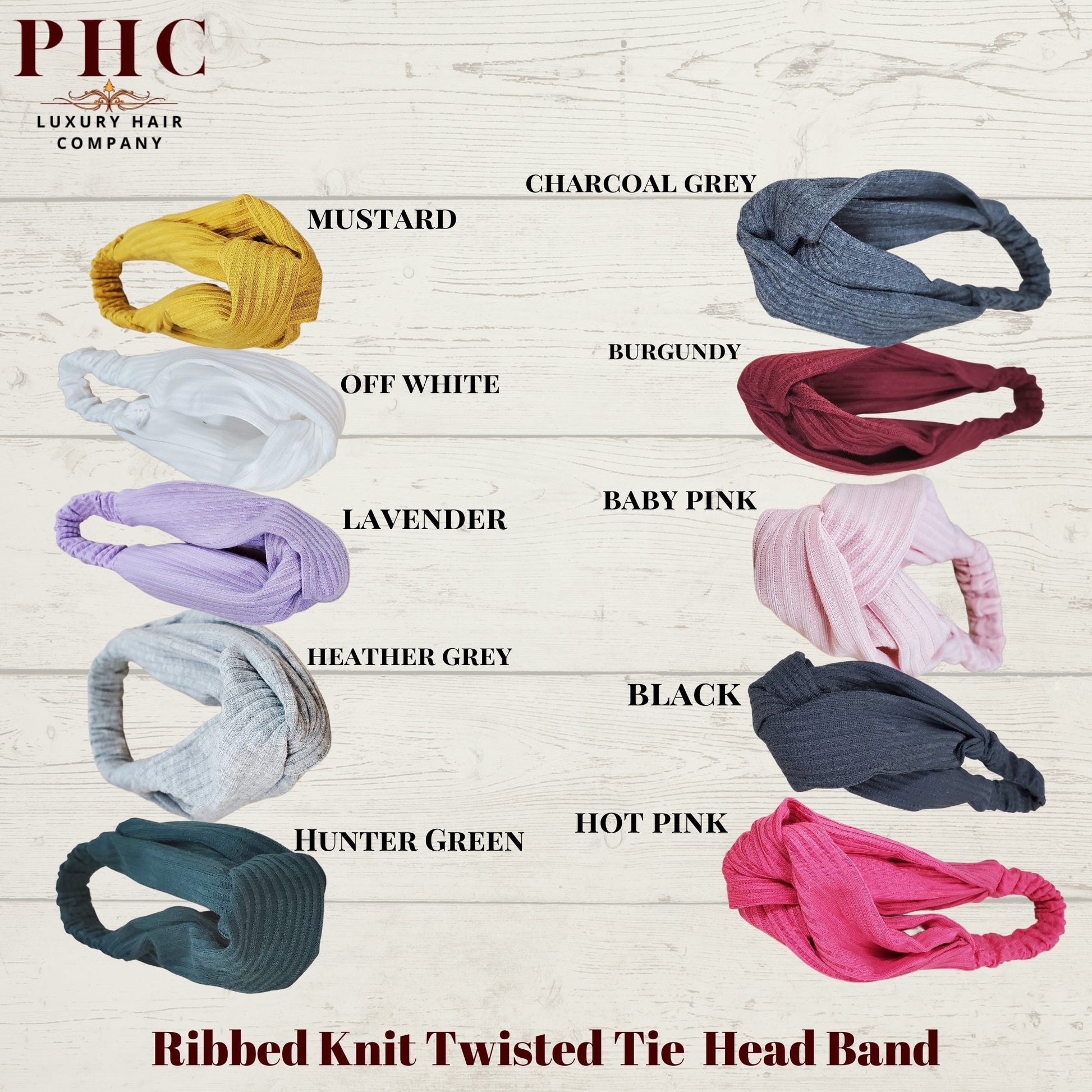 Ribbed Knit Twisted Knot Headband - PHC