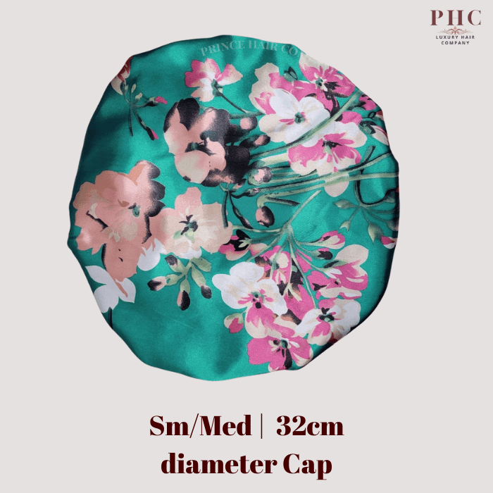 Teal Flowers Wide Band Bonnet (Sm/Med Cap Size) - PHC