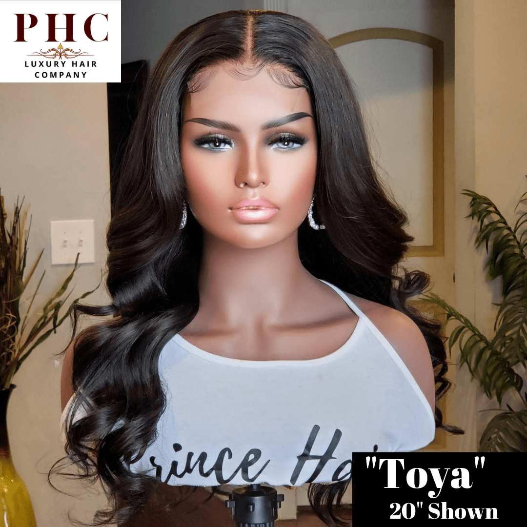 Virgin Brazilian Human Hair 4x4 HD Glueless Body Wave Closure Wig - PHC